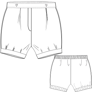 Moldes de confeccion para BEBES Shorts Short 6846